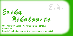 erika mikolovits business card